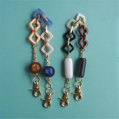 Bags Chain Acrylic Women Bags Parts Short Wrist Chain for Bucket Bag Purse Vintage Handbag Chain Bag Accessories Replacement DIY