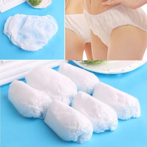 HUYU 6Pcs Disposable Non Woven Paper Brief Panties Underwear Ladies Women Wholesale