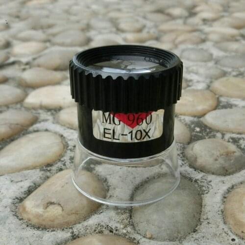 Map Magnifying Glass Portable 10X Cylinder Type Jewelry Magnifier Loupe Hand Lens