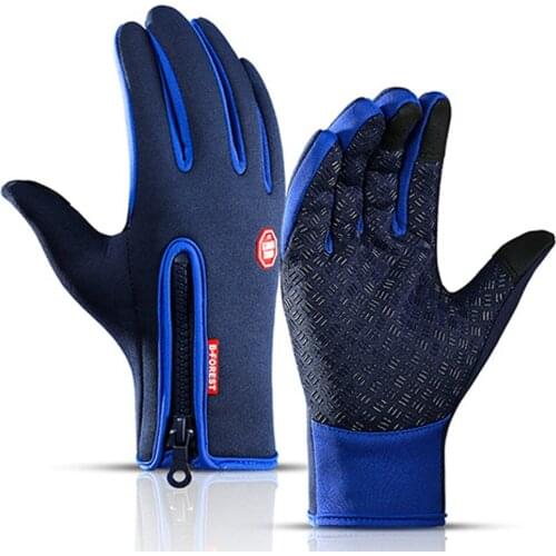 Kyncilor Touch Screen Gloves For Cycling Man/Women Autumn And Winter Waterproof Plus Velvet Windproof Mountain Road Bike Gloves