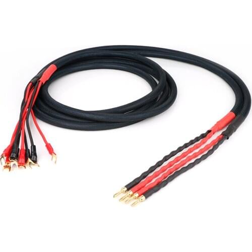 Yter High performance speaker cable with DIY Pailiccs plugs 2.5M Speaker wire for tube amplifier