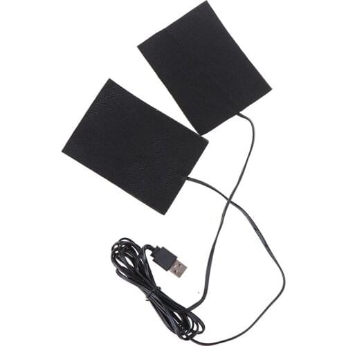 1Set Carbon Fiber Heating Pad USB Heating Film Fever Heat Mat Winter Warm Glove