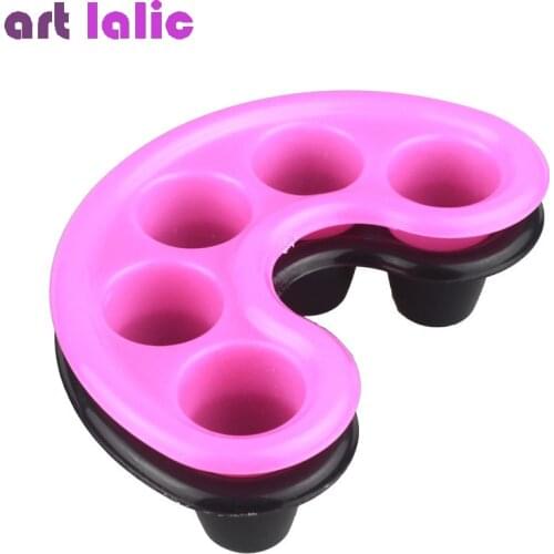 1PC Nail Art Fingers Hand Soak Bowl Manicure Bowl Black Pink Soak Acrylic Tip Nail Soaker Treatment Remover DIY Nail SPA Tools