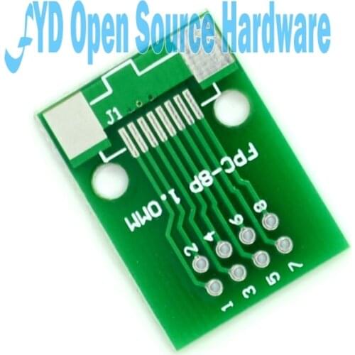 10pcs FPC 8PIN adapter plate FFC 2.54 switch TFT LCD spacing 1mm and 0.5mm