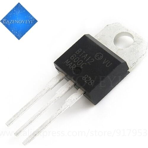 10pcs/lot BTA12-600C BTA12-600 BTA12 TO-220 12A 600V new original In Stock