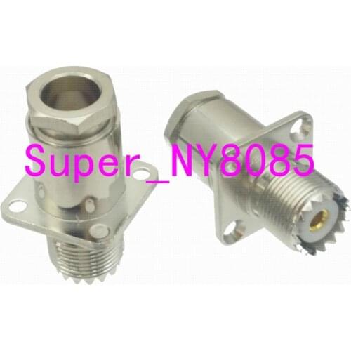 10pcs Connector UHF SO239 female JACK Flange clamp RG8 LMR400 RG213 RG165 RG393 cable
