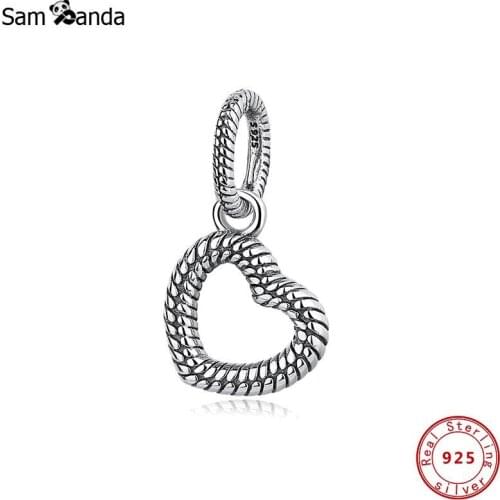 2020 Authentic 100% 925 Sterling Silver Charms Heart Love Fit Original Bracelets Women DIY Gift Jewelry