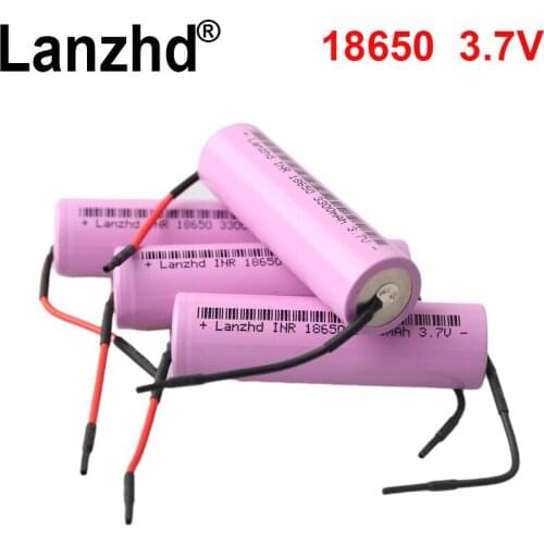 5PCS 18650 Battery 3.7V Rechargeable batteries 3300mAh 18650 for LED light,scooter,lighting products,backup power