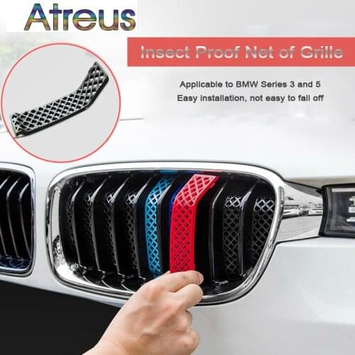 Atreus NEW 1Set Car Front Grilles Grill Trim Cover Stickers M Styling For BMW 3 5 Series F11 F07 F18 F30 F10 F31 F34 Accessories