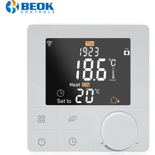 Beok Smart WIFI Heating Thermostat for Electric Floor Heating with Weekly Programmable Function 16A LCD Touch Screen Thermostat
