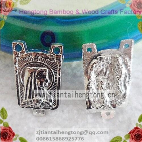 Free shipping 100pcs/lot silver color metal rosary centerpiece11x19mm rosary centerpieces,centre piece, fatima center piece