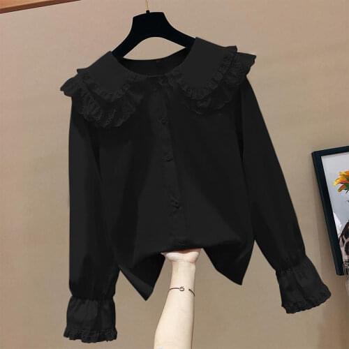 Blouse Women Lace Shirt Spring Autumn Shirt Women Loose Long Sleeve Top Blusas Mujer De Moda