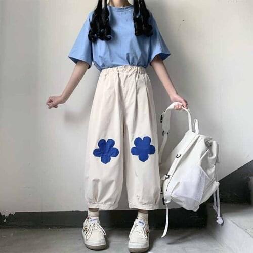 Wide Leg Pants Women Spring Summer 2021 New Korean Style Fashion Harajuku Bf Loose High Waist Hip Hop Straight Baggy White Pants