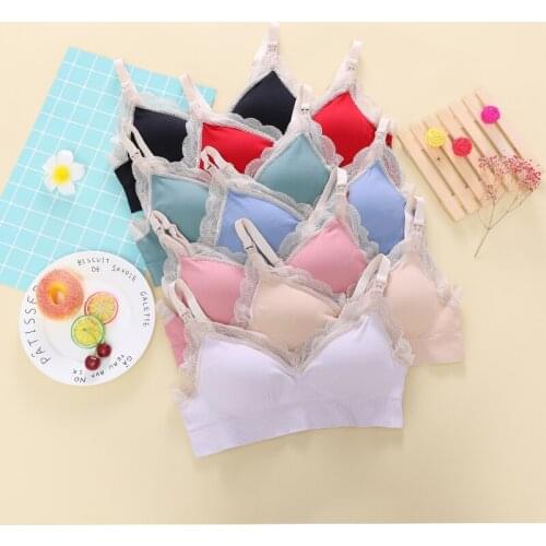 Nursing Bra Without Steel Ring Front Opening For Pregnant Women Gathered And Anti-Sagging Cotton Underwear