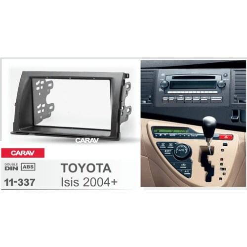 Doble Din Radio Fascia for TOYOTA Isis 2004+ Stereo Audio Panel Mount Installation Dash Kit Adjusting Frame Adapter CARAV 11-337
