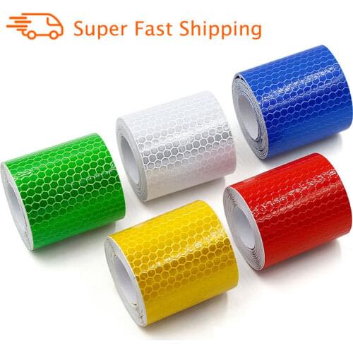 Cinta Reflectante Reflective fabric Reflector Tape Reflex tape Adhesiva Auto Car Film Crystal Honeycomb 5cmx3m