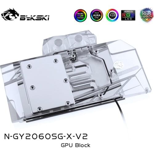 Bykski GPU cooler for Galaxy GeForce rtx 2070, 1660ti, gainward geforce rtx 2060, 1660,N-GY2060SG-X-v2 water block