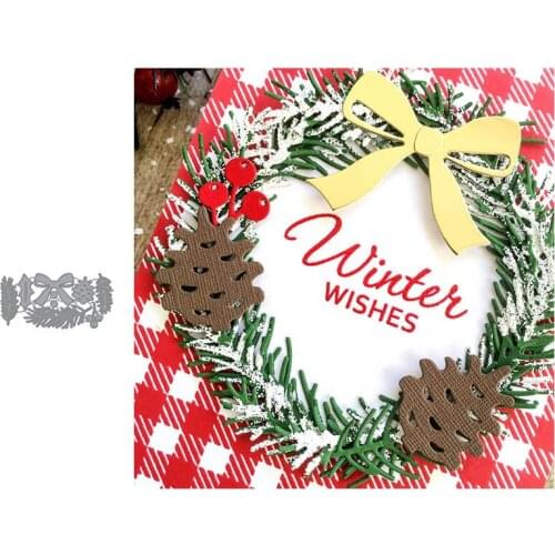 Metal cutting dies Holly and Pine cut die mold Scrapbook cards making paper craft knife mould dies new 2019 diecuts