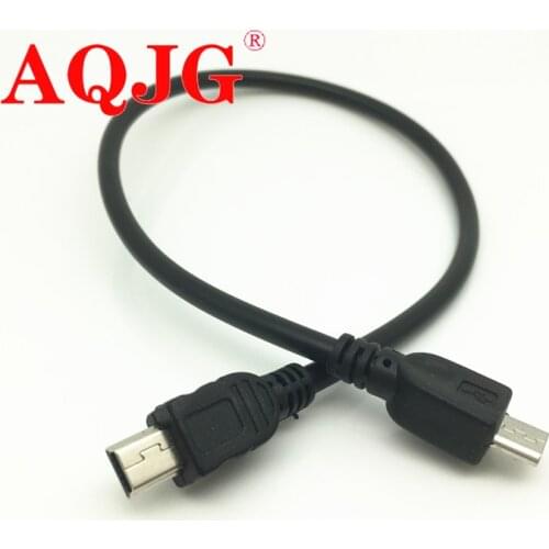 1pc Mini USB Type B 5 Pin Male To Micro B Male 5 Pin Converter OTG Adapter Lead Data Cable 20cm