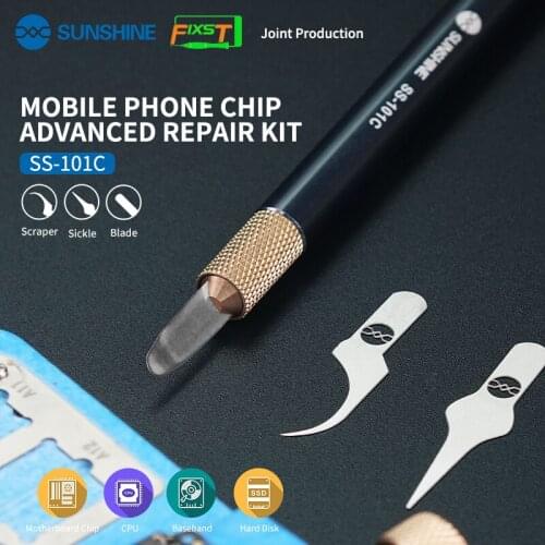 SUNSHINE SS-101C Multifunctional CPU IC Knife Glue Remover For Mobile Phone Repair Xiaomi iPhone Motherboard BGA Glue Scraper