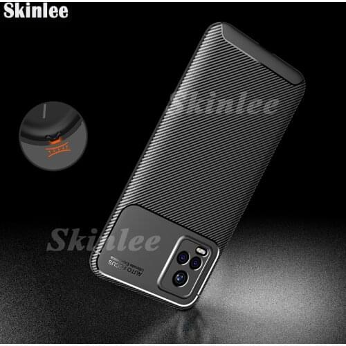 Skinlee Case For vivo V21 Soft Silicone Cover Shockproof Carbon Fiber For VIVO V21E Phone Case