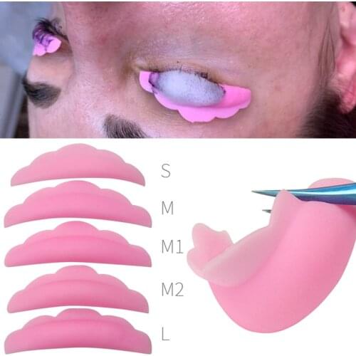 Eyelash Grafting Silicone Gasket Planting Perm Eyelashes Sunflower Edge Gasket 5 Pairs of Perm Aid Women Makeup Tools