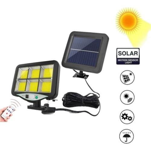 Seperable 120 LEDs Outdoor Solar Wall Lamp PIR Motion Sensor Solar Porch Lights IP65 Sunlight Powered For Street Fence Garden Se