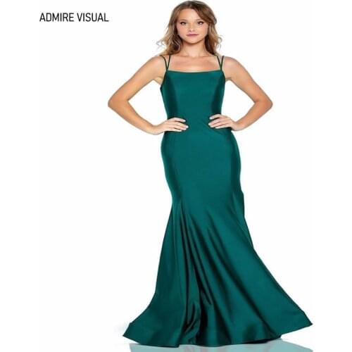 Newest Evening Dresses Mermaid Ever Honor Wedding Sleeveless Spaghwtti Straps Long Floor-LengthPlus Size Vestido-De-Fiesta
