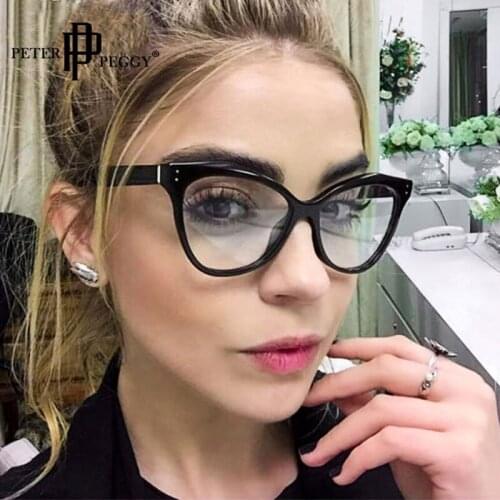 Computer Glasses Frame Black Cat Eye Glasses Women Transparent Optical Glasses Frame Glasses Prescription Myopia Frame