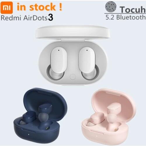 Original Xiaomi Redmi AirDots 3 Bluetooth Earphone AptX Hybrid Vocalism Wireless Mi True Wireless Headset CD-level Sound Quality