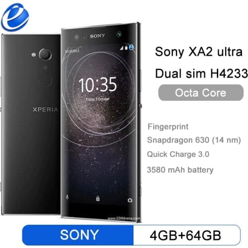 Sony Xperia XA2 Ultra dual sim H4213/H4233 Original Unlocked LTE Android Octa Core 4GB RAM 64GB ROM 6.0" 23MP&Dual 16MP