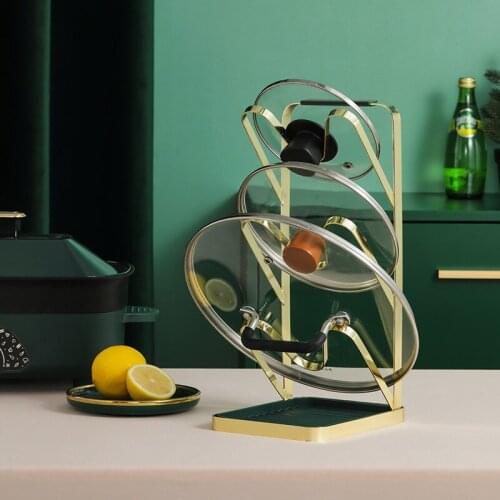 Kitchen pot cover shelf, storage shelf, table top, multi-layer shelf, modern simple style household daily necessities