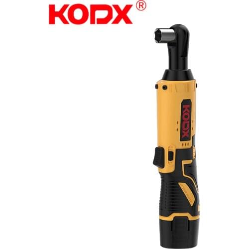 Electric Ratchet Wrench 3/8" Cordless Ratchet Rechargeable Scaffolding 85Nm Right Angle Wrench Tools 2 Battery Charger Kit