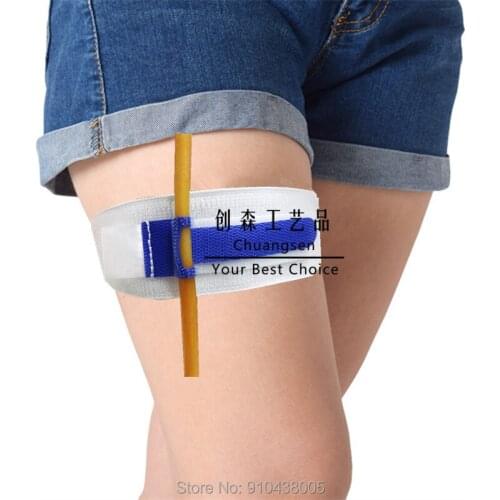 Leg Holder Catheter Strap Leg Band,Nuring Fixation Strap Urine Bag External Belt,Non-slip Elastic Adjustable Fixation Hook