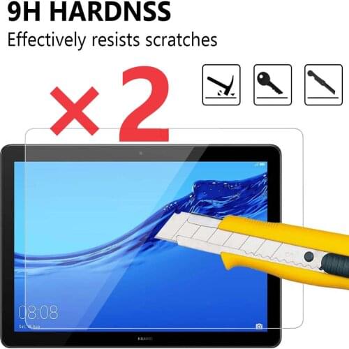 2Pcs Tablet Tempered Glass for Huawei MediaPad T5 10 10.1 Inch Screen Protector Cover Eye Protection Tablet Tempered Film