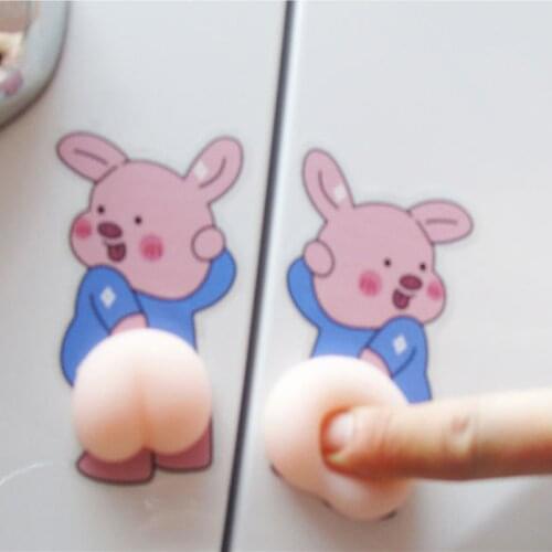 Guard Anti Chafing Car Door Protector Anti-scratch Cute Butt Cartoon Anti-collision Strip Body Decoration Bumper Lip Protection