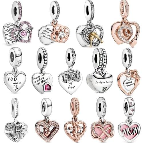 Hot Sale Jewelry For Women 925 Sterling Silver Bracelets Beadeds Abalorios Pulseras DIY Charms Fit Original Pandora Argent Beads