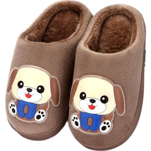 Winter Cute Kids Slippers Comfortable Baby Warm Fluffy Cotton Shoes Boys And Girls Indoor Plush Slippers