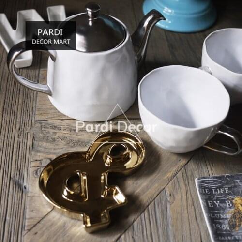 Gold Symbol shape plate desert plate fruit plate storage plate 1pc/lot