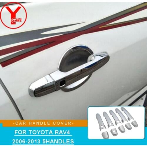 10 PCS ABS Chrome Door Handle Bowl Cover Trim Car Styling Accessories Exterior Decoration For Toyota rav4 2006-2013 2009 YCSUNZ
