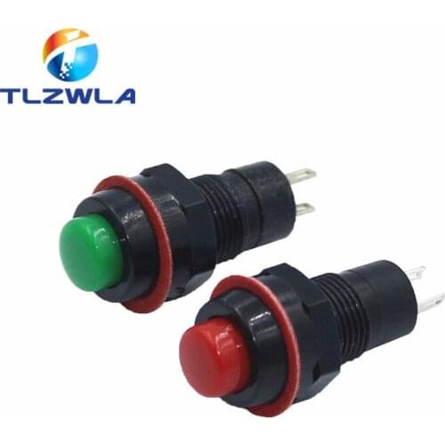 10Pcs DS-213 10mm Round Miniature Push Button Switch DS-211 Momentary / Self Locking Round Button Switch Power Switch