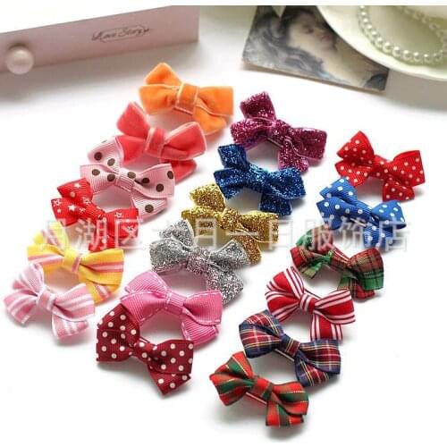 2015 Pet accessories Europe-wide bow hairpin jewelry trade Dog hair accessories Dog grooming 50pcs/lot