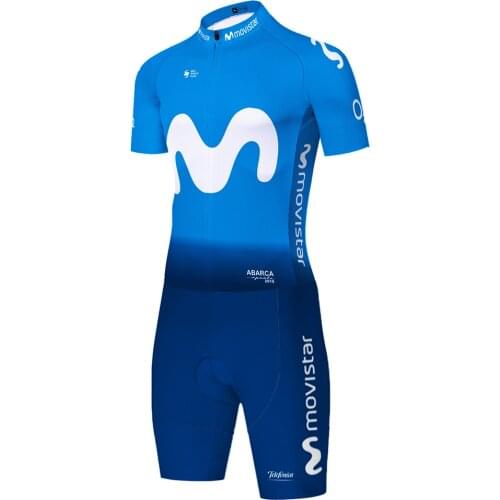 2020 Movistar team maillots ciclismo quick dry cycling skinsuit 20D bicycle jumpsuit uniformes de ciclismo one piece triathlon