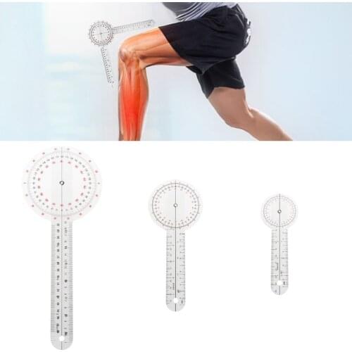 3pcs/set Goniometer Orthopedic Protractor 360 Degree Angle Finder Portable Plastic inclinometer body Angle Meter Spinal Ruler