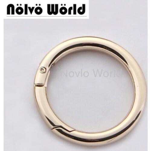 30pcs 5 colors 32mm (1-1/4") Belt Strap Snap Clip Trigger Round Edge Spring Gate Ring for Making Purse Bag Handbag