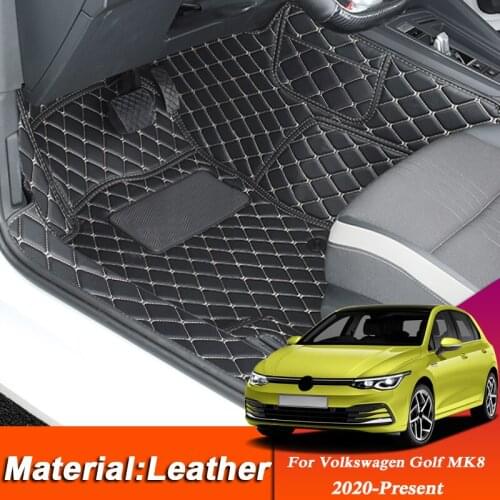 Car Styling Custom Foot Mat For Volkswagen Golf MK8 2020-Present Leather Floor Protect Waterproof Pad Internal Auto Accessories