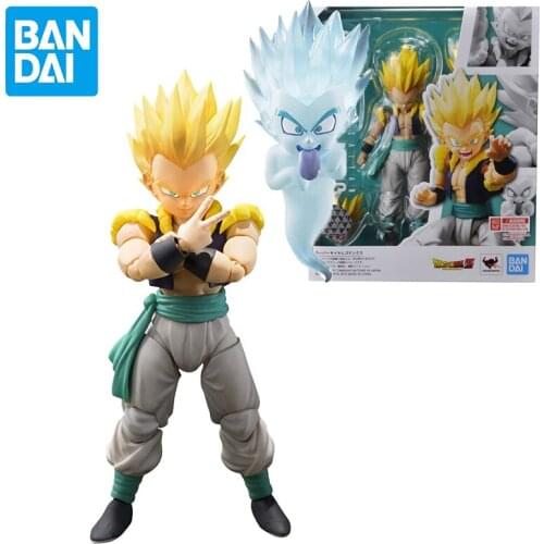 Bandai SHF Dragon Ball 13cm Super Saiyan Gotenks Anime Model Action Figure Adult Doll Decoration Toy Child Birthday Gift