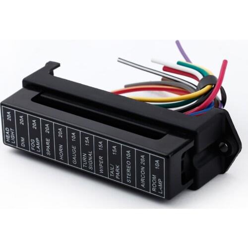 KKmoon 12v 24V 32V 6 Way Car Fuse Box Circuit Car Trailer Auto Blade Fuse Box Block Holder