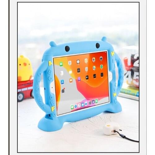 Children small shoulder bag function apple ipad cute little monster shape anti-fouling soft anti-fall protective shell J06
