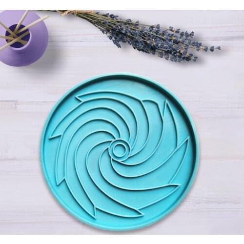 F3MD Tornado Coaster Epoxy Resin Mold Cup Mat Mug Pad Silicone Mould DIY Crafts Ornaments Home Decorations Casting Tool